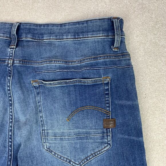 G-Star Raw D-Staq 5-Pocket Slim Denim Jeans Mens Size 36x29 Distressed - Picture 10 of 16